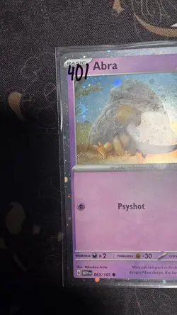 Pokemon - Abra 063/165 Cosmos Holo 151 NM SWIRL - Image 3