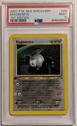 Pokemon Magnemite | 1st Edition Neo Discovery 2001 | 26/75 #26 | PSA 9 - Image 1
