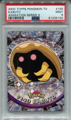 Topps Pokemon TV Animation Series 3 #140 Kabuto PSA 9 - Image 1