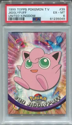 Topps Pokemon TV UK Exclusive #39 Jigglypuff PSA 6 - POP 1 ! - Image 1