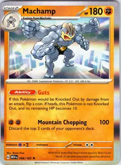 Machamp 068/165 Rare 151 Pokemon Holo Near Mint - Image 1