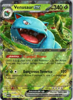 Venusaur ex 003/165 Double Rare 151 Pokemon Holo Near Mint - Image 1