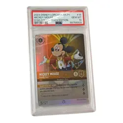 Disney Lorcana D100 Collectors Edition Promo Mickey Mouse #18 PSA 10 - Image 1