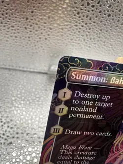 Summon: Bahamut MtG Magic the Gathering Final Fantasy Borderless Foil Card 0356 - Image 2