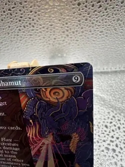 Summon: Bahamut MtG Magic the Gathering Final Fantasy Borderless Foil Card 0356 - Image 3