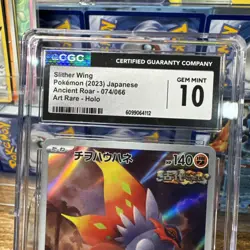 CGC GEM MINT 10 Slither Wing 074/066 AR Art Rare Aincent Roar sv4K Pokemon Card - Image 2