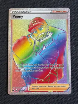 Pokemon Card Peony 220/198 Secret Rare Chilling Reign Trainer Near Mint - Image 1