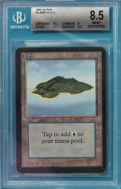 Island (B Light Purple) Alpha NM Graded BGS 8.5 CARD (0015187093) ABUGames - Image 1