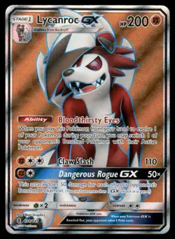 Pokemon Cards Lycanroc GX 138/145 Guardians Rising Holo Ultra Rare LP - Image 1