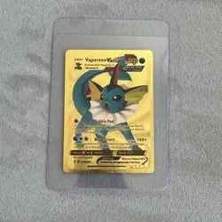 Vaporeon Vmax Gold Foil Fan Art Vinyl Textured Collector Pokemon Card HP 320 - Image 1