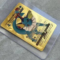 Vaporeon Vmax Gold Foil Fan Art Vinyl Textured Collector Pokemon Card HP 320 - Image 3