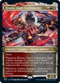 Risona, Asari Commander (Showcase) - Near Mint MTG Kamigawa: Neon Dynasty - Image 1