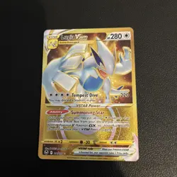 Lugia Vstar Gold Card Silver Tempest 211/195, NM Pokemon Card - Image 1