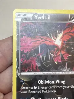 DAMAGED Yveltal 65/114 Reverse Holo League & Championship AUTHENTIC Pokemon Card - Image 4