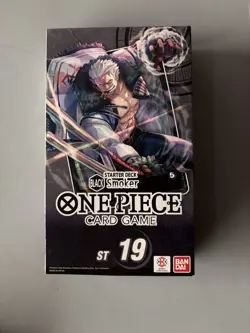 One Piece Card Game Black Smoker Starter Deck (ST-19) New Sealed PRB-01 - Image 1