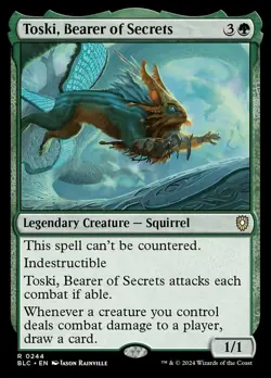 MTG - Toski, Bearer of Secrets - Bloomburrow Commander - X1 - (NM) - #Q5435 - Image 1