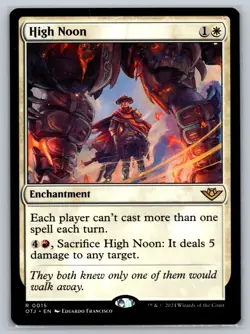 MTG Outlaws of Thunder Junction OTJ #15 High Noon Rare Enchantment - Image 1