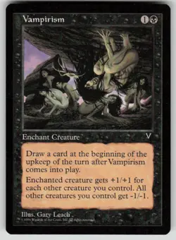Vampirism Uncommon Visions MTG Near Mint - Image 1