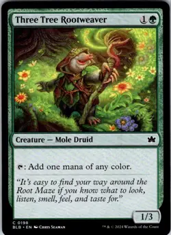 Three Tree Rootweaver 198 Common Bloomburrow Magic: The Gathering Near Mint - Image 1