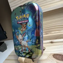 Pokemon Tin Scarlet & Violet Prismatic Evolutions Leafeon Eevee no packs - Image 2
