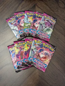 10 Pokemon Fusion Strike Booster Packs, New & Sealed - Image 1