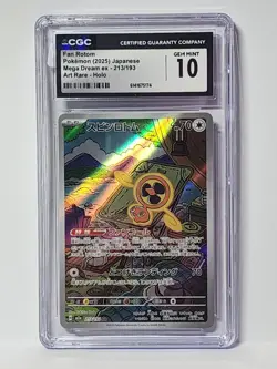 Pokemon CGC 10 Fan Rotom AR 2025 213/193 M2a Japanese Mega Dream EX - Image 1