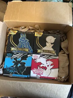 Pokemon ETBs (Opened No Packs) + Mimikyu Tin (no packs) And Black Flare Binder - Image 1