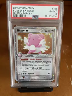 2005 Pokemon EX Unseen Forces Blissey EX 101/115 PSA 8 NM-MINT - Image 1