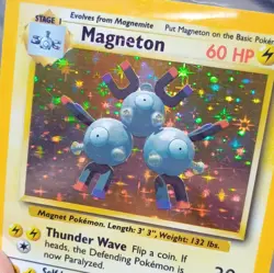 Pokemon Magneton 9/102 Base Set Holo Rare WOTC 1999 EN 60HP Pokemon TCG - Image 4
