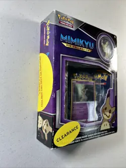 POKEMON TCG Mimikyu Premium PIN Collection Factory Sealed 3 Booster Packs Damage - Image 3