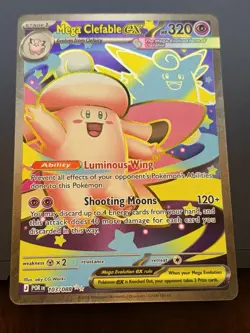 Mega Clefable ex 103/088 Me03: Perfect Order Holo Pokemon - Image 1