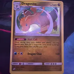 Dragonite 119/181 Holo Rare Team Up Pokemon LP - Image 1