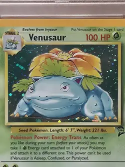 2000 Pokemon Venusaur Holo #18 Base II PSA 9 - Image 1