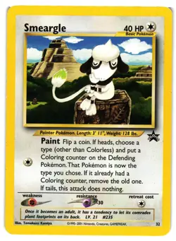 Pokemon TCG Smeargle Black Star Promo 32 DMG - Image 1