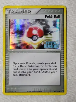 Played (MP) Poke Ball - Reverse Holo #82 Crystal Guardians Pokemon TCG - Image 1