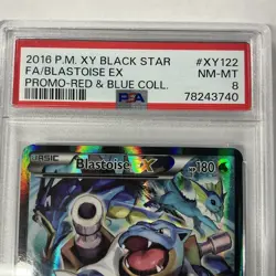 PSA 8 Near Mint 2016 Pokemon Blastoise EX Full Art XY122 Black Star Promo - Image 4