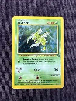 Pokemon TCG Scyther Jungle 10/64 Holo Unlimited Holo Rare - Image 1