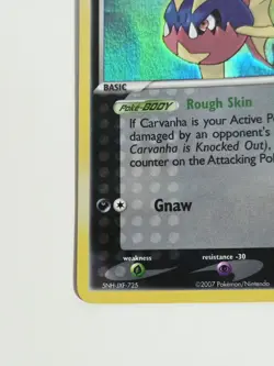 Carvanha 47/108 Reverse Holo Stamped EX Power Keepers Pokemon 2007 HP - Image 5