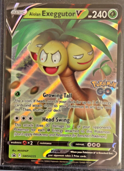 Pokemon TCG Alolan Exeggutor V regular size Swsh225 Promo Black Star NM - Image 1