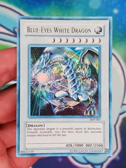 "Ghost Background" Blue-Eyes White Dragon JMP-001 - NM - Sun Bleached 1.5 Years - Image 1