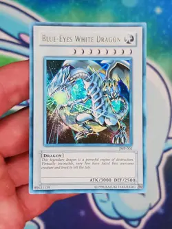 "Ghost Background" Blue-Eyes White Dragon JMP-001 - NM - Sun Bleached 1.5 Years - Image 3