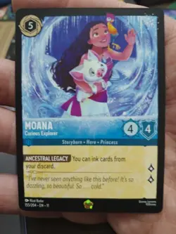 Disney Lorcana TCG Moana Curious Explorer NF 155/204 Legendary Winterspell - Image 1