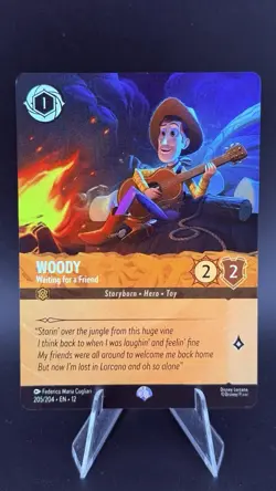 Disney Lorcana Woody Waiting for a Friend 205/204 Enchanted Foil Version - Image 1