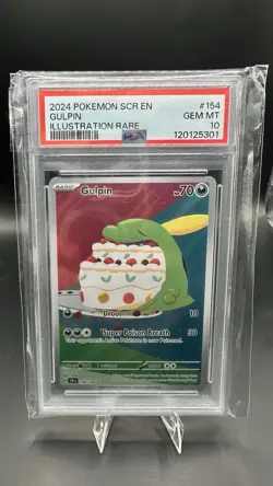 2024 Pokemon 154/142 Gulpin Illustration Rare PSA 10 Scarlet Violet Gem Mint - Image 1