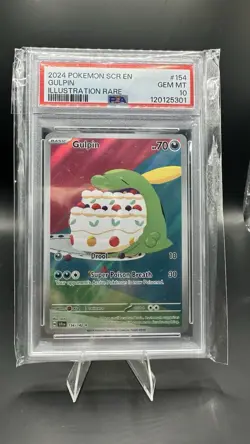 2024 Pokemon 154/142 Gulpin Illustration Rare PSA 10 Scarlet Violet Gem Mint - Image 2