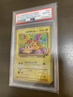 Pikachu 2021 Pokemon Japanese 25th Anniversary Holo Promo 007/25 PSA 10 GEM MINT - Image 1