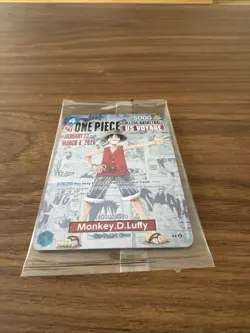 Bandai One Piece CCG Monkey.D.Luffy US Voyage Promo P-055 5000 Power Card - Image 3