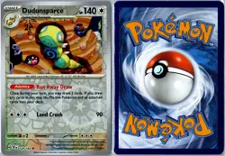 Pokemon Card - Dudunsparce Temporal Forces 129/162 2024 Rare Reverse Holo NM - Image 3