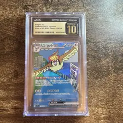 CGC Pristine 10 Pokemon Card Pidgeot ex SAR 136/108 sv3 Japanese Gold Black 10 - Image 1