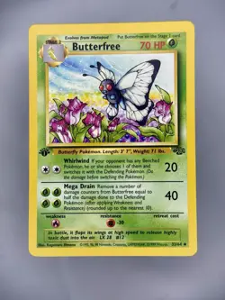 Butterfree 1st Edition 33/64 Jungle LP - Pokemon TCG Card Uncommon - Image 1